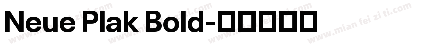 Neue Plak Bold字体转换